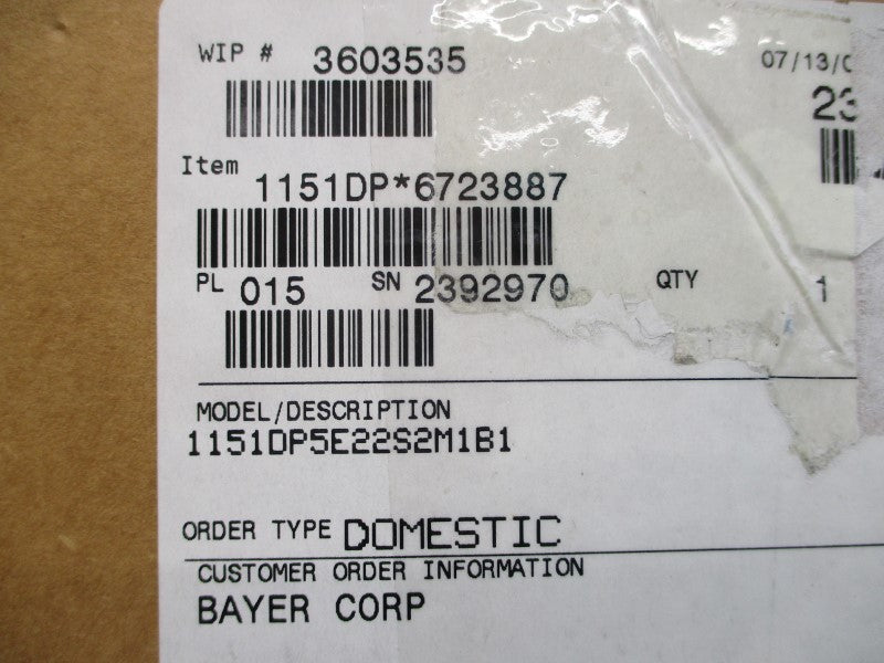 ROSEMOUNT 1151DP5E22S2M1B1 45VDC NSMP