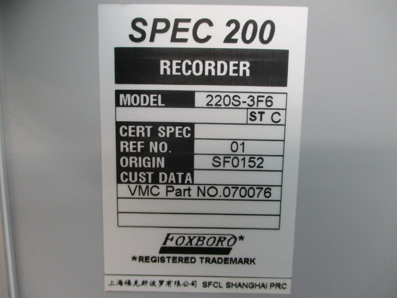 FOXBORO 220S-3F6 NSNP