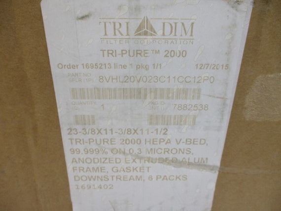 TRI DIM 8VHL20V023C11CC12P0 TRI-PURE 2000 23-3/8" X 11-3/8" X 11-1/2" NSMP