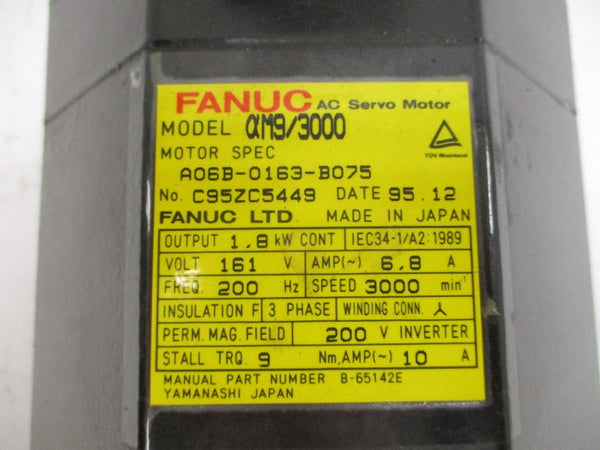 FANUC A06B-0163-B075 161V 6.8A UNMP