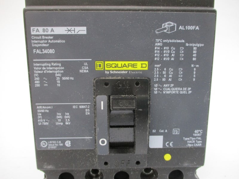 SQUARE D FAL34080 SER. 2 480V 80A (BLACK) NSMP