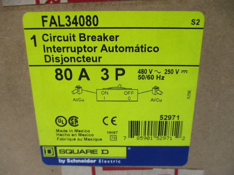 SQUARE D FAL34080 SER. 2 480V 80A (BLACK) NSMP