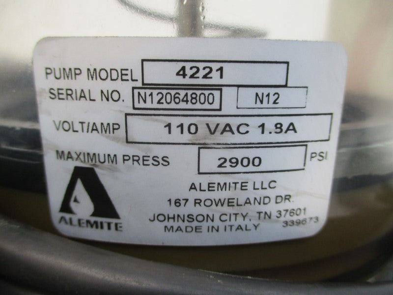 ALEMITE 4221 110VAC 1.8A 2900PSI NSNP
