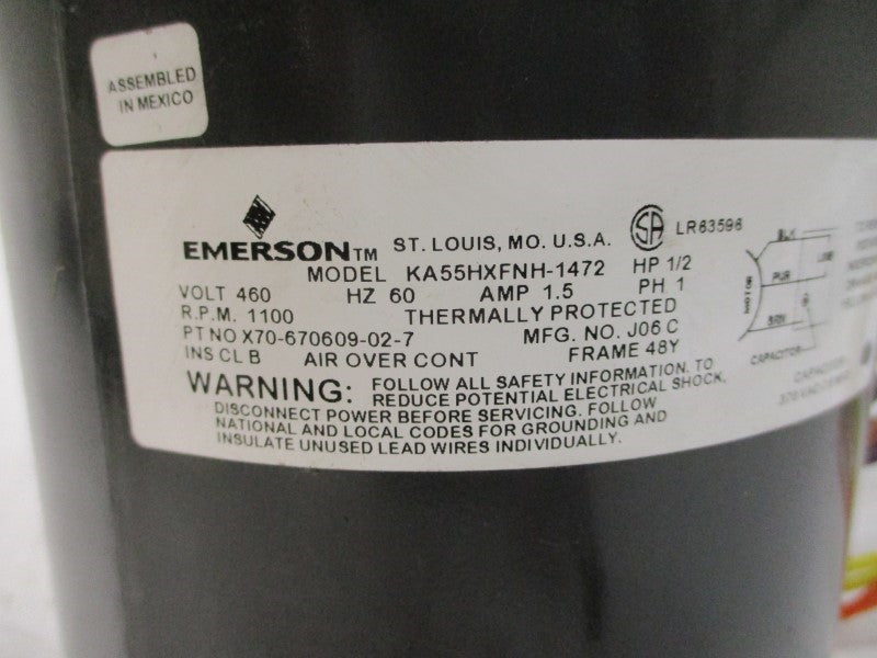 EMERSON KA55HXFNH-1472 X70-670609-02-7 460V 1.5A NSMP