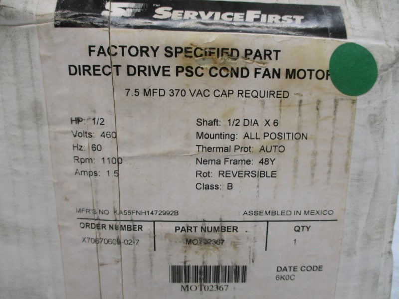 EMERSON KA55HXFNH-1472 X70-670609-02-7 460V 1.5A NSMP