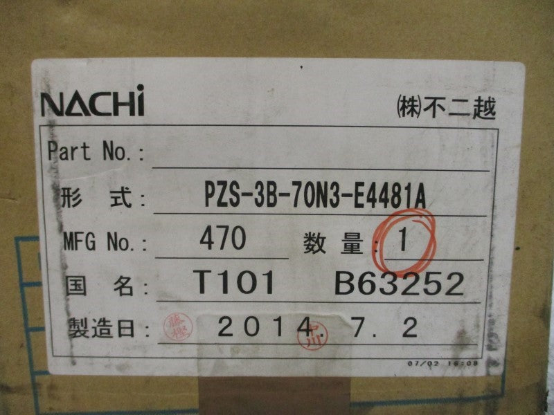 NACHI PZS-3B-70N3-E4481A 47002 NSMP