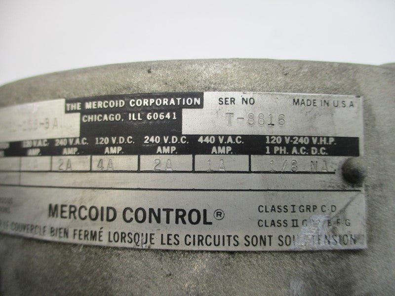 MERCOID DAH-31-153-3A 9-64 440VAC 1A 0-20PSI UNMP
