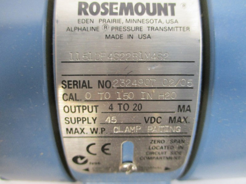 ROSEMOUNT 1151DP4S22B1M4S2 45VDC NSMP