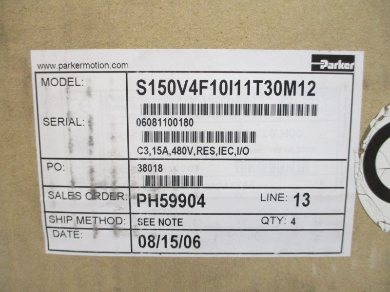 PARKER S150V4F10I11T30M12 480V 15A NSMP