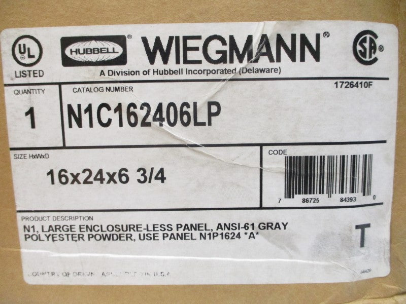 WIEGMANN N1C162406LP 16X24X6-3/4" NSMP