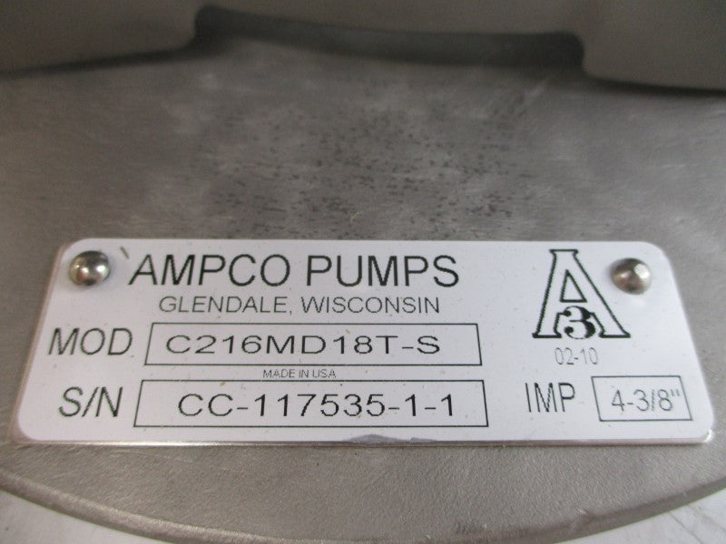 AMPCO PUMPS C216MD18T-S 4-3/8" NSMP