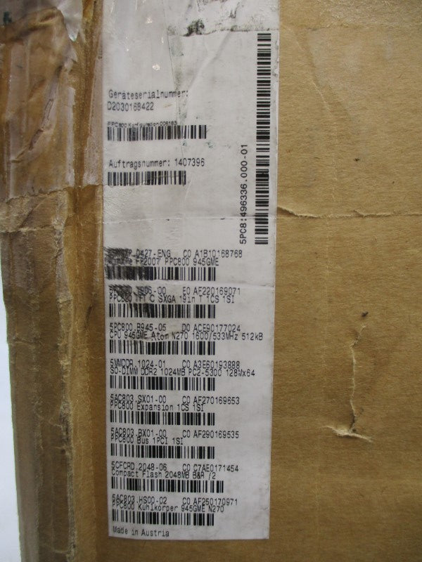 B&R AUTOMATION 5PC8:496336.000-00 PC800 24VDC 1-6A NSMP