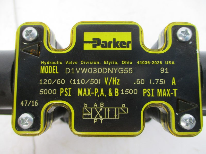 PARKER D41VW020D2NYG56 110/115/120V .60A 5000PSI NSNP