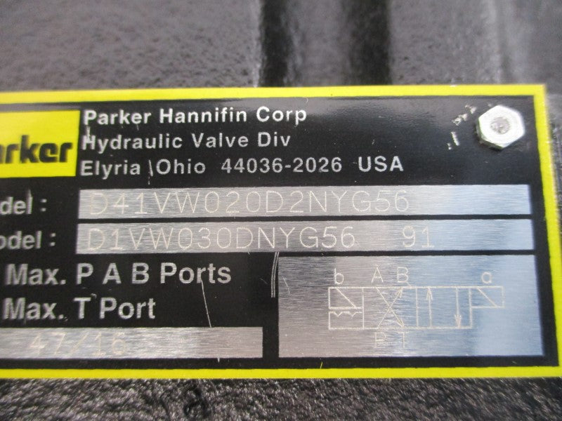 PARKER D41VW020D2NYG56 110/115/120V .60A 5000PSI NSNP
