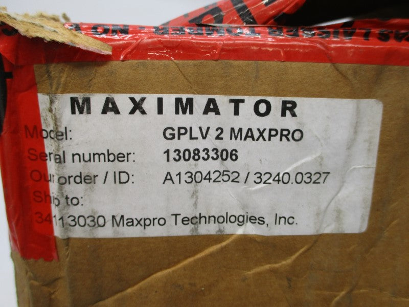 MAXPRO TECHNOLOGIES GPLV2 15-290PSI NSMP