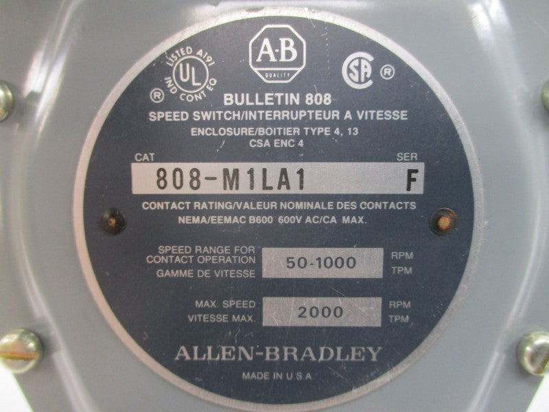 ALLEN BRADLEY 808-M1LA1 SER. F 110/120V (BR/YL) NSMP