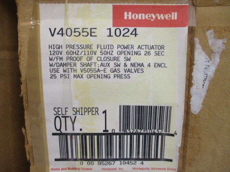 HONEYWELL V4055E1024 110/120V 1.63A 25PSI NSMP