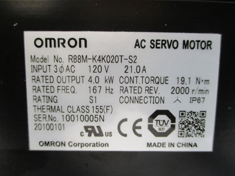 OMRON R88M-K4K020T-S2 120VAC 21.0A NSMP
