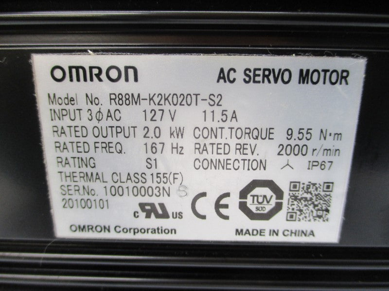 OMRON R88M-K2K020T-S2 127VAC 11.5A NSMP