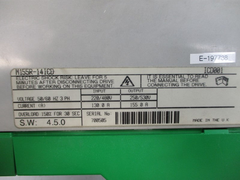 CONTROL TECHNIQUES M155R-14ICD 220/480V 130.0A NSNP
