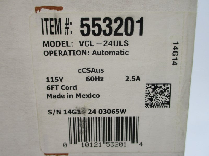 LITTLE GIANT 553201 VCL-24ULS 115V 2.5A NSMP
