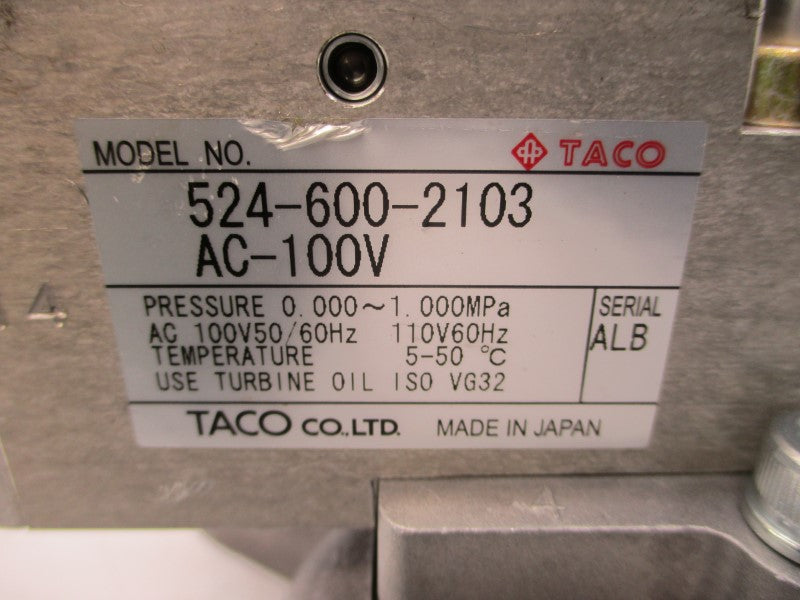 TACO 524-600-2103 100/110VAC NSNP
