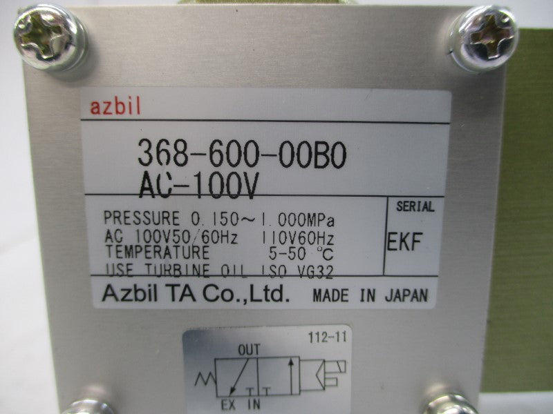 AZBIL 368-600-00B0 100/110VAC 3/4" NSMP