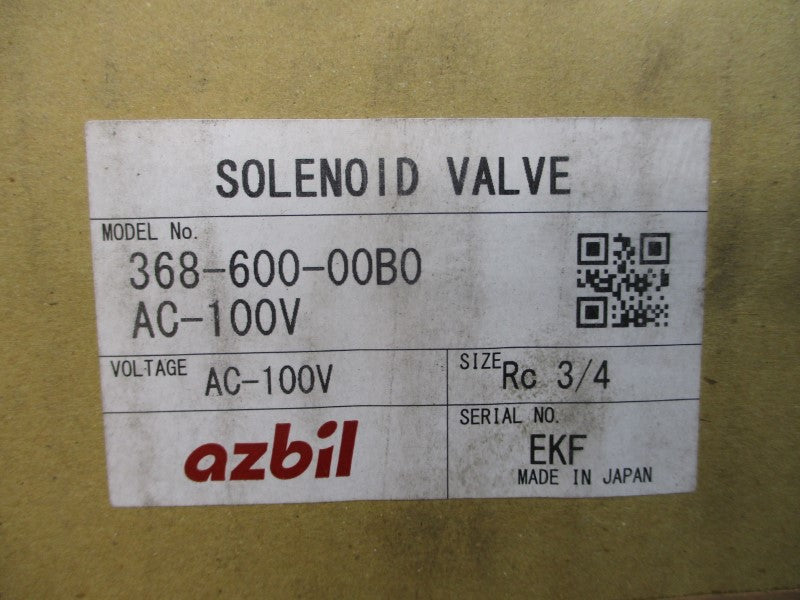 AZBIL 368-600-00B0 100/110VAC 3/4" NSMP
