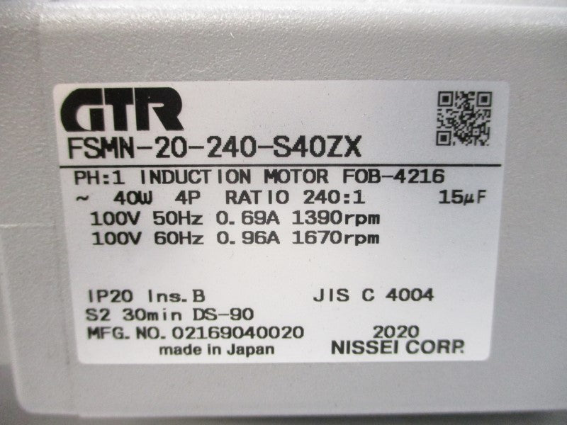 GTR FSMN-20-240-S40ZX 100V 0.69/0.96A NSMP