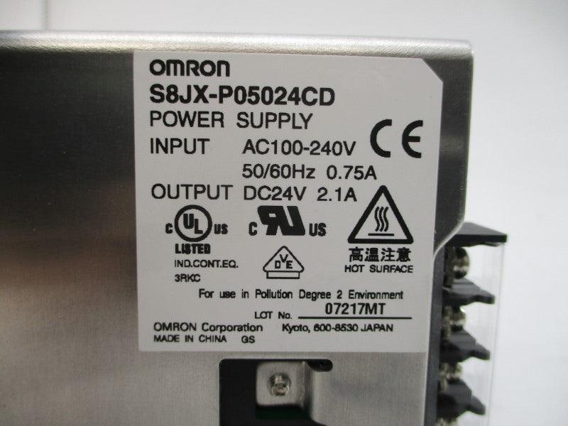 OMRON S8JX-P05024CD 100-240VAC 0.75A NSMP