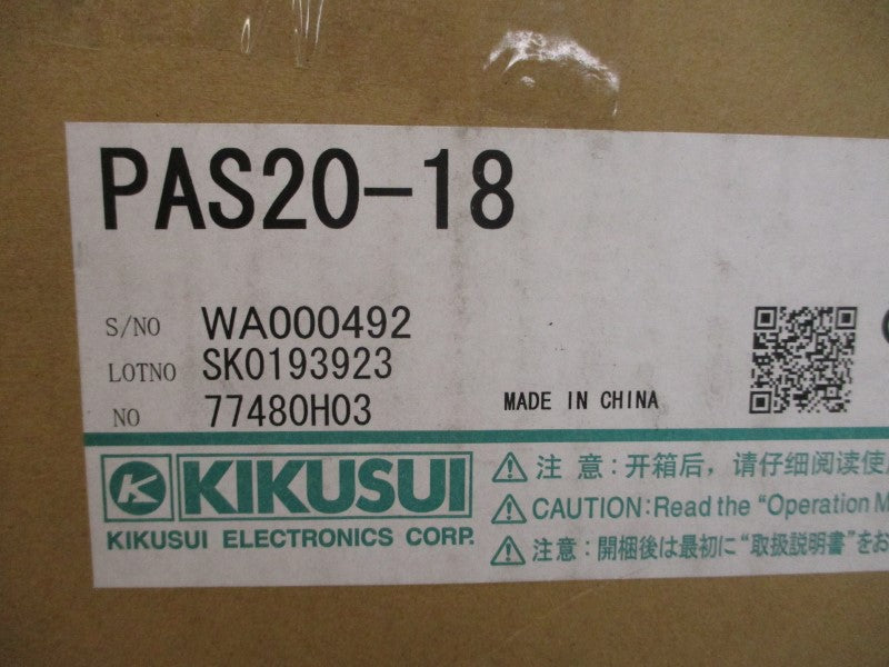 KIKUSUI PAS20-18 0-20VDC 18A NSMP