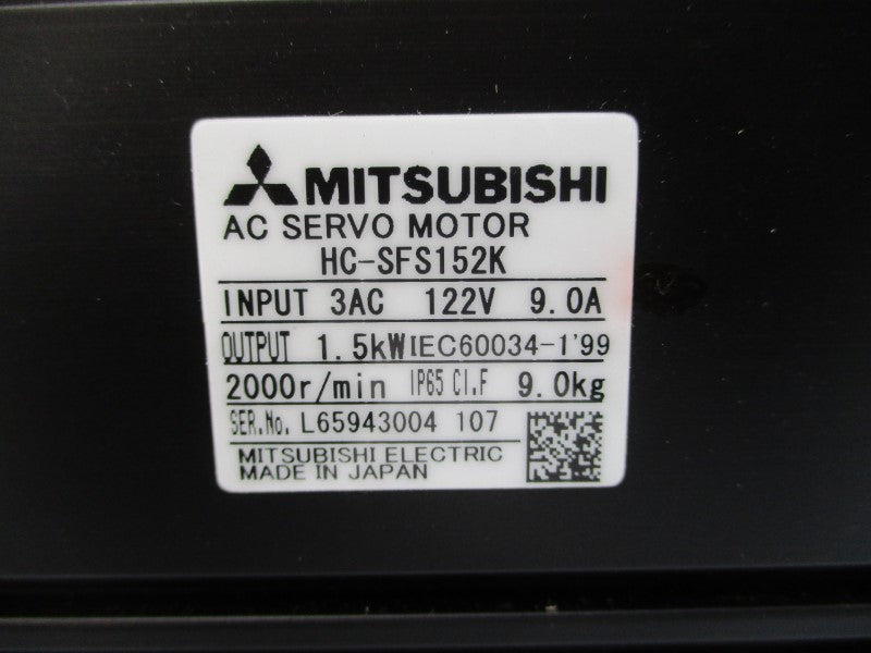 MITSUBISHI HC-SFS152K 122VAC 9.0A NSMP