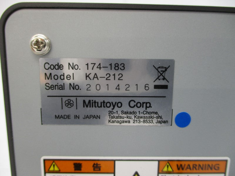 MITUTOYO KA-212 174-183 100-240V NSMP