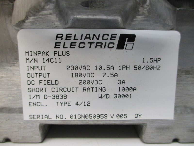 RELIANCE ELECTRIC 14C11 230VAC 10.5A (AS PICTURED) NSMP