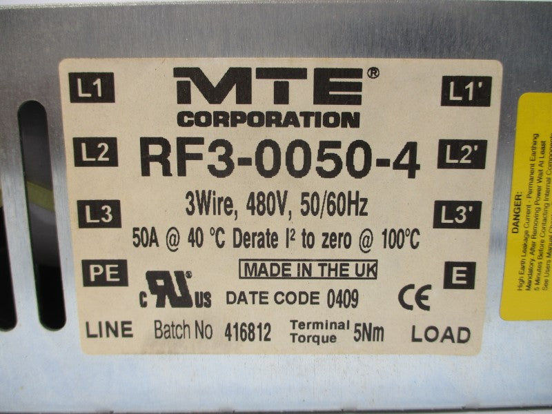 MTE RF3-0050-4 480V 50A NSMP