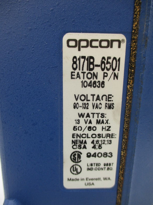 CUTLER HAMMER 8171B-6501 104636 SER. B1 90-132VAC NSMP