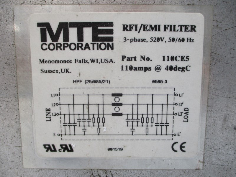 MTE 110CE5 520V 110A UNMP