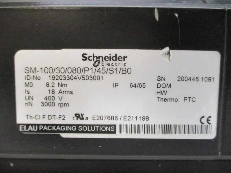 SCHNEIDER ELECTRIC SM-100/30/080/P1/45/S1/B0 19203304V503001 400V 18A UNMP