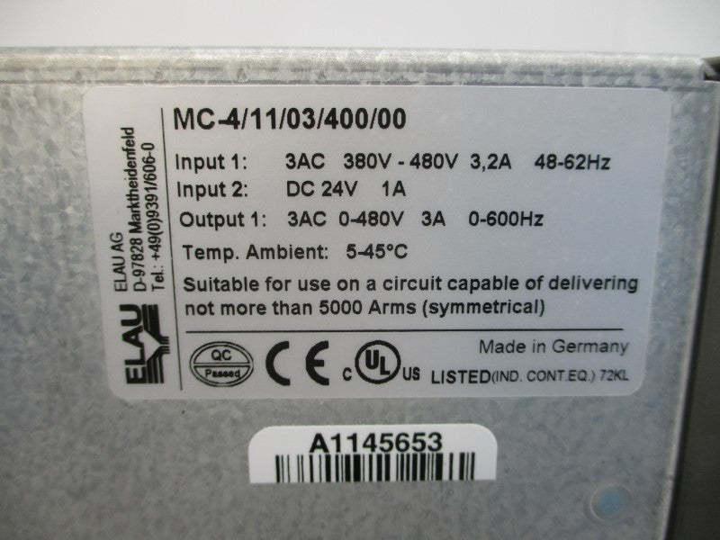 ELAU MC-4/11/03/400/00 380-480VAC 3.2A NSNP