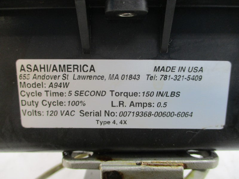 ASAHI/AMERICA A94W 120VAC 0.5A 5S UNMP