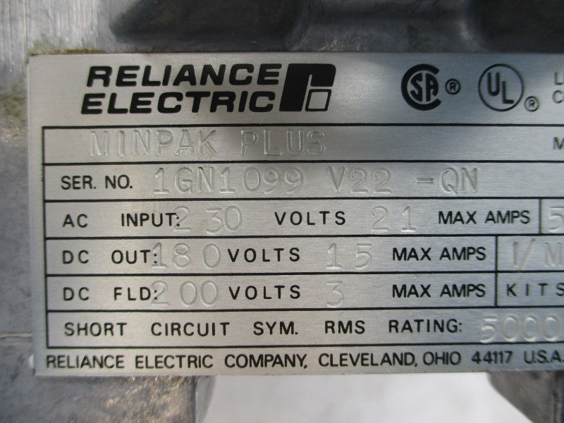 RELIANCE ELECTRIC 14C12 230VAC 21A (NO COVER) NSNP