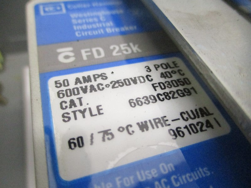 CUTLER HAMMER ECN2428CAF 84-28757-12 SER. A1 600VAC 50A NSNP