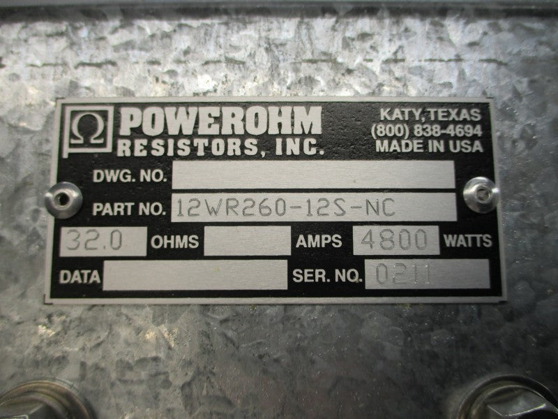 POWEROHM RESISTORS 12WR260-12S-NC NSNP