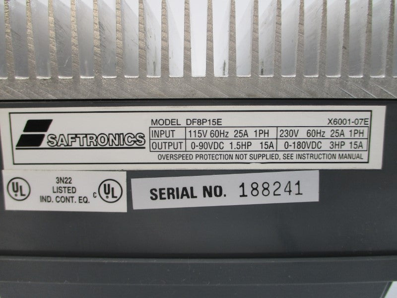 SAFTRONICS DF8P15E 115/230V 25A NSNP