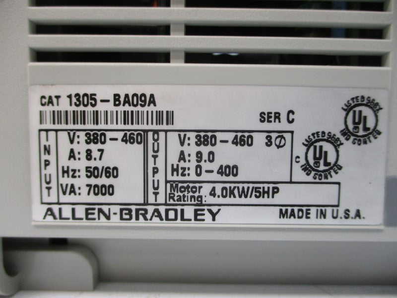 ALLEN BRADLEY 1305-BA09A SER. C 380-460V 8.7A NSNP
