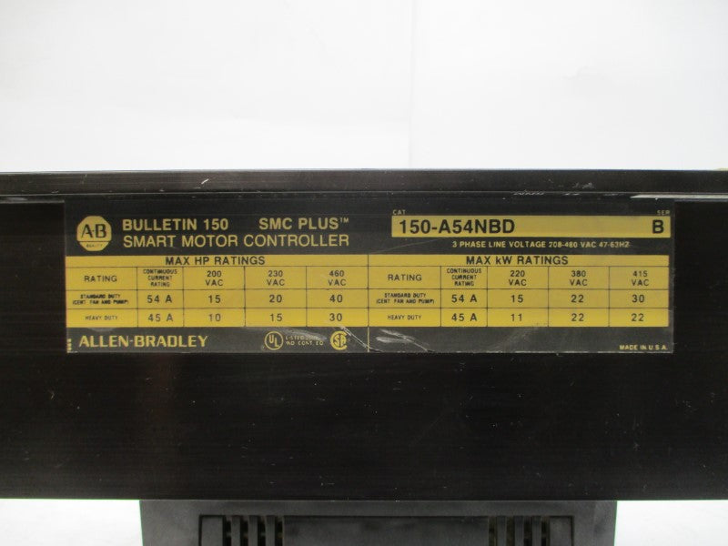 ALLEN BRADLEY 150-A54NBD SER. B 460VAC 54A UNMP