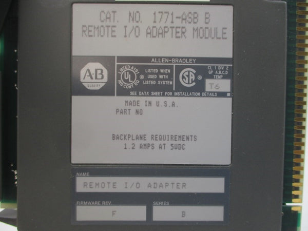 ALLEN BRADLEY 1771-ASB SER. B F/W F 5VDC 1.2A NSMP