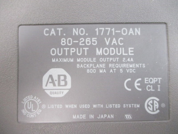 ALLEN BRADLEY 1771-OAN SER. A 80-265VAC 2.4A NSMP