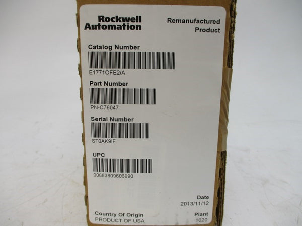 ALLEN BRADLEY 1771-OFE2 SER. A F/W B 5VDC 1.4A REMAN