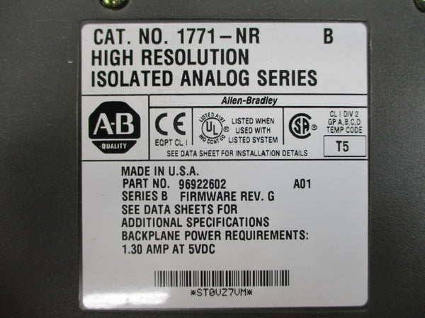 ALLEN BRADLEY 1771-NR SER. B F/W G 5VDC 1.30A UNMP